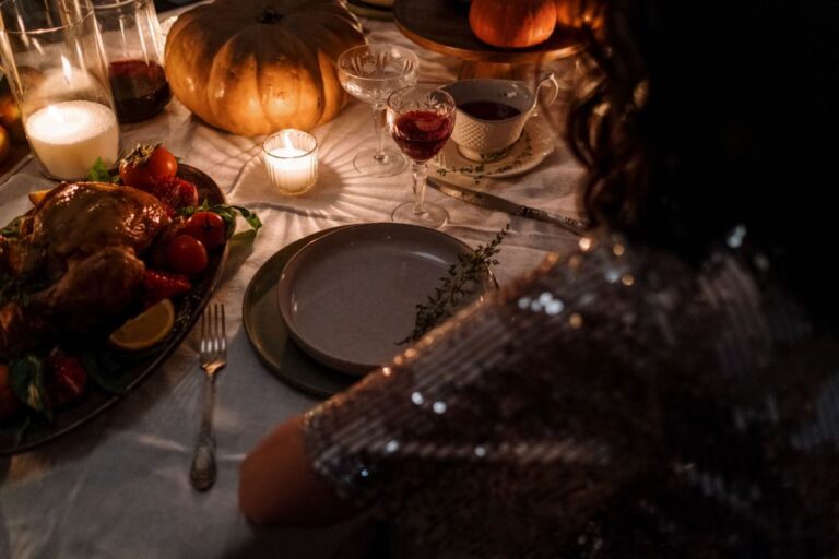 Cosy autumnal dinner table