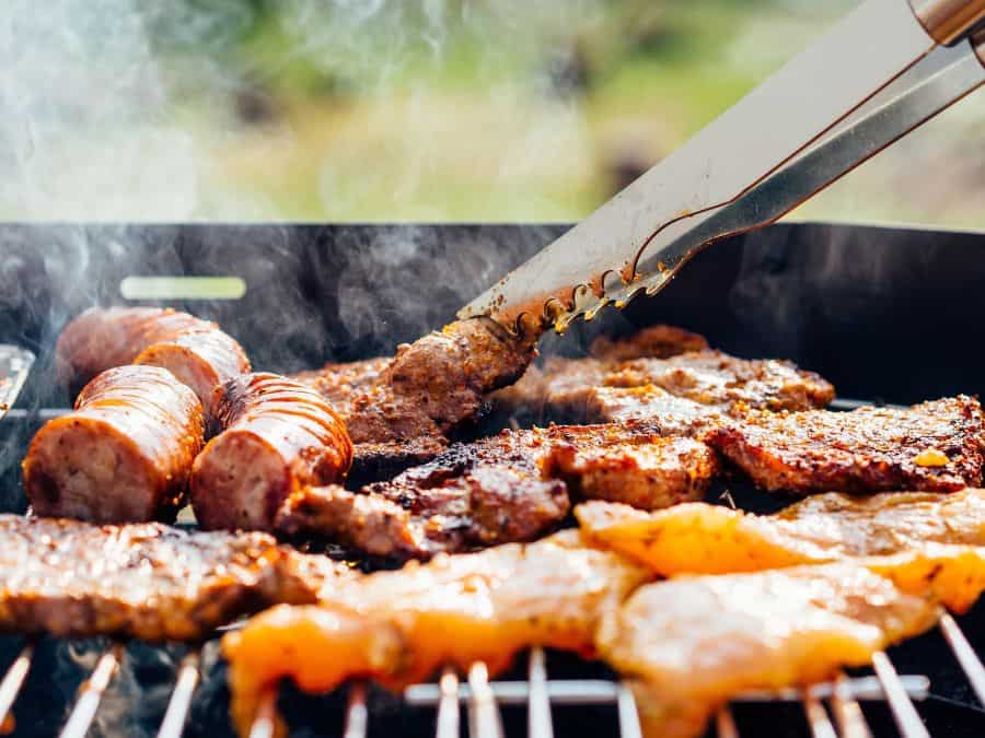 Food on a BBQ