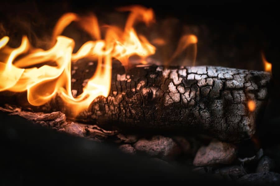 Fiery log