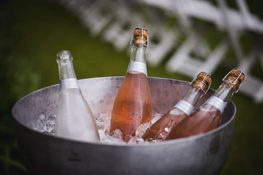 Drinks on ice for a garden party