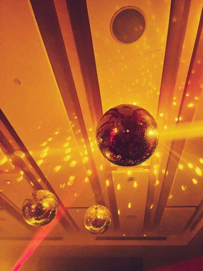 Orange disco balls