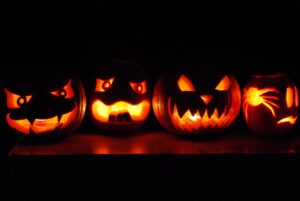 Halloween pumpkin quartet