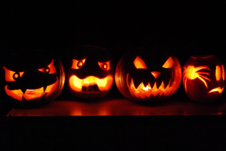 Halloween pumpkin quartet