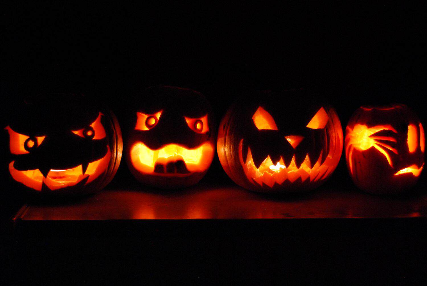 Halloween pumpkin quartet