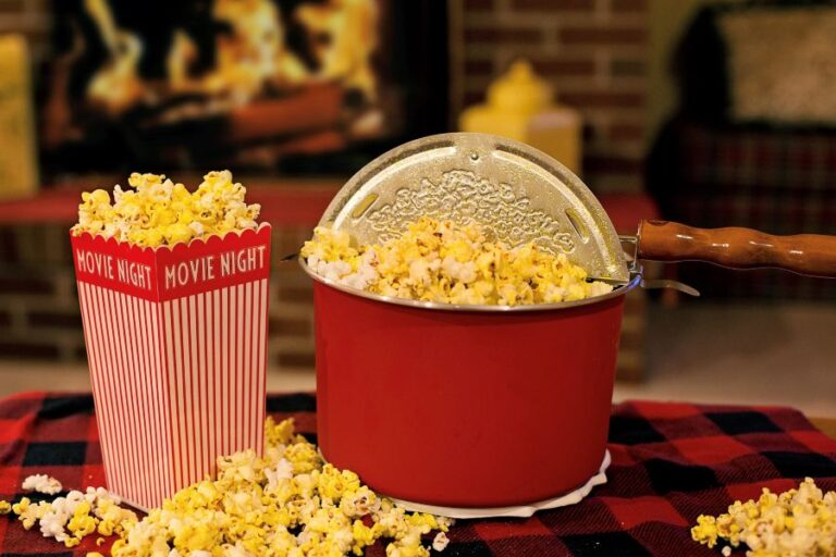 Popcorn and a roaring fire