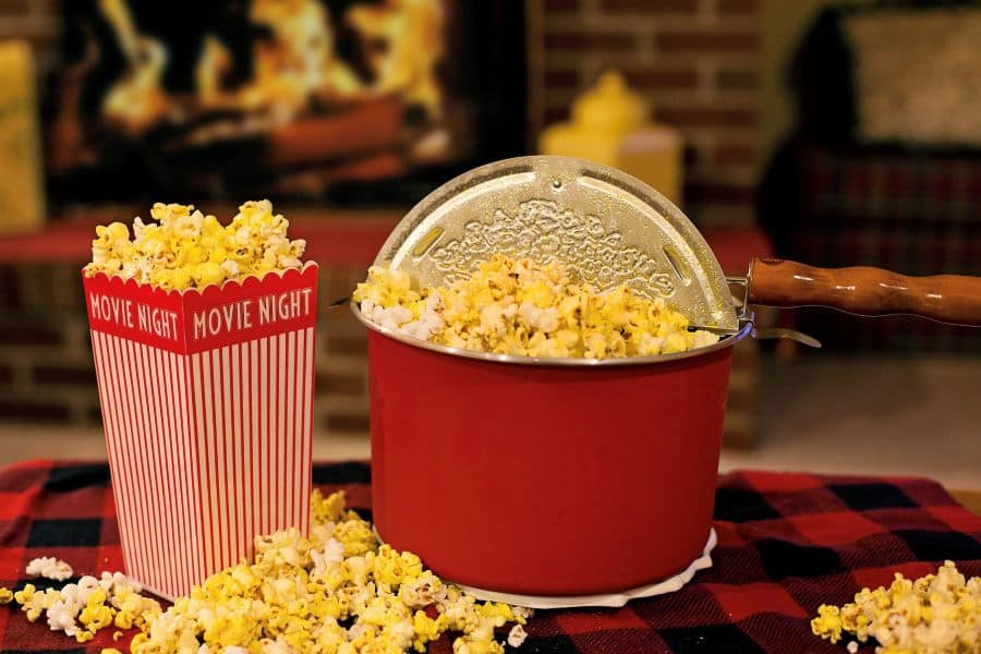 Popcorn and a roaring fire